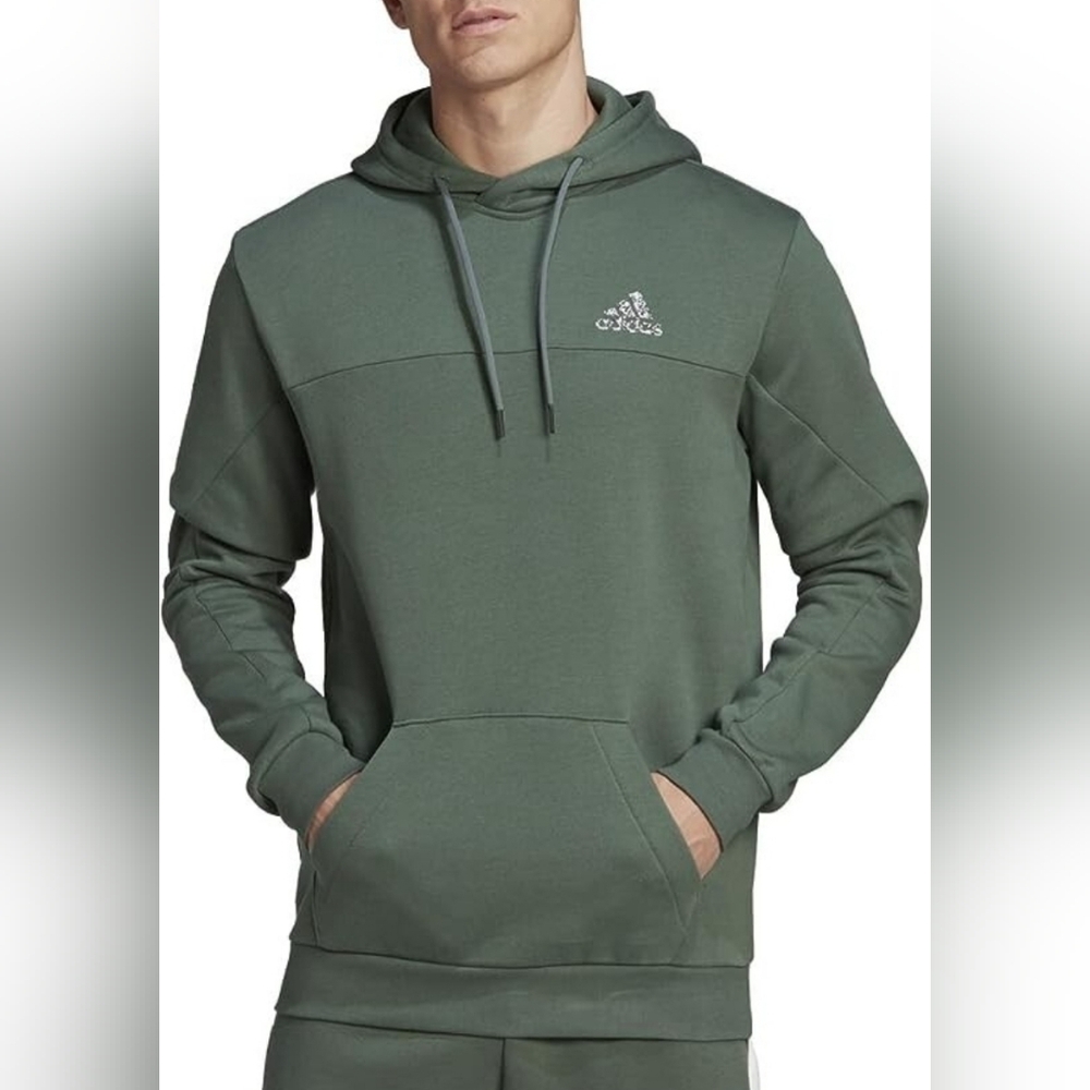 Adidas Men's Olive Hoodie, Mens Medium
